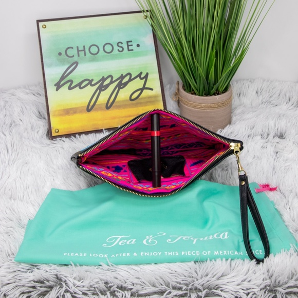 Tea and Tequila Trio Gold Cacti Clutch Bag - Picture 3 of 5